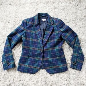 Navy Plaid Blazer